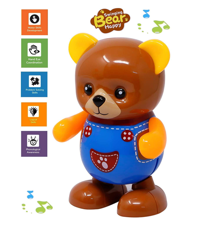 Picture of Dancing Bear with Flashing Light & Sound Toys Toddler & Kid | with Lights, Action, Dancing, Singing, Moving, & Walking Toy