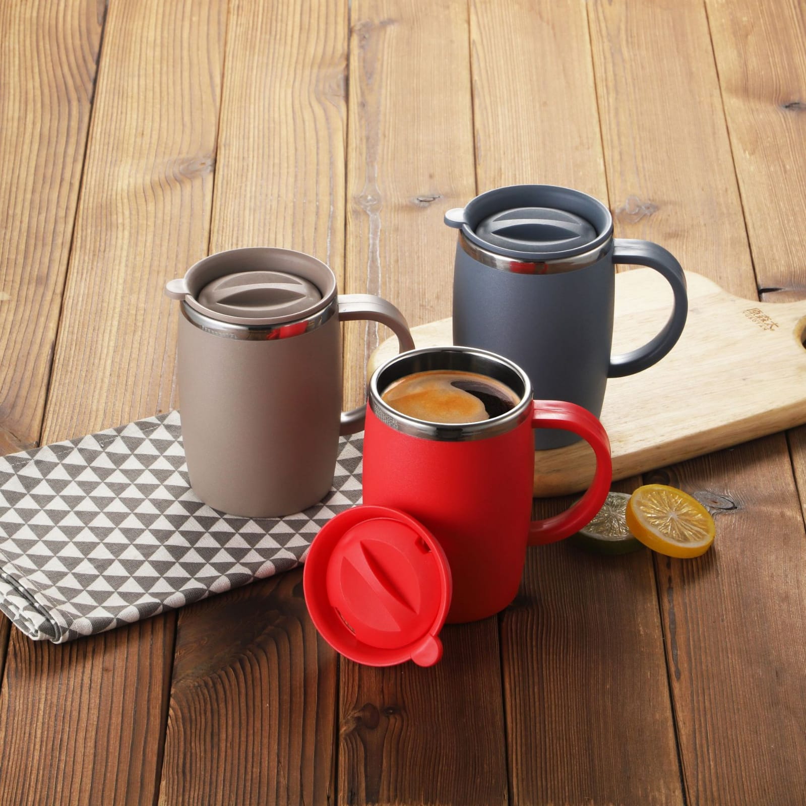 Picture of Stainless Steel Coffee Mug – 350ml Insulated Travel Mug with Handle