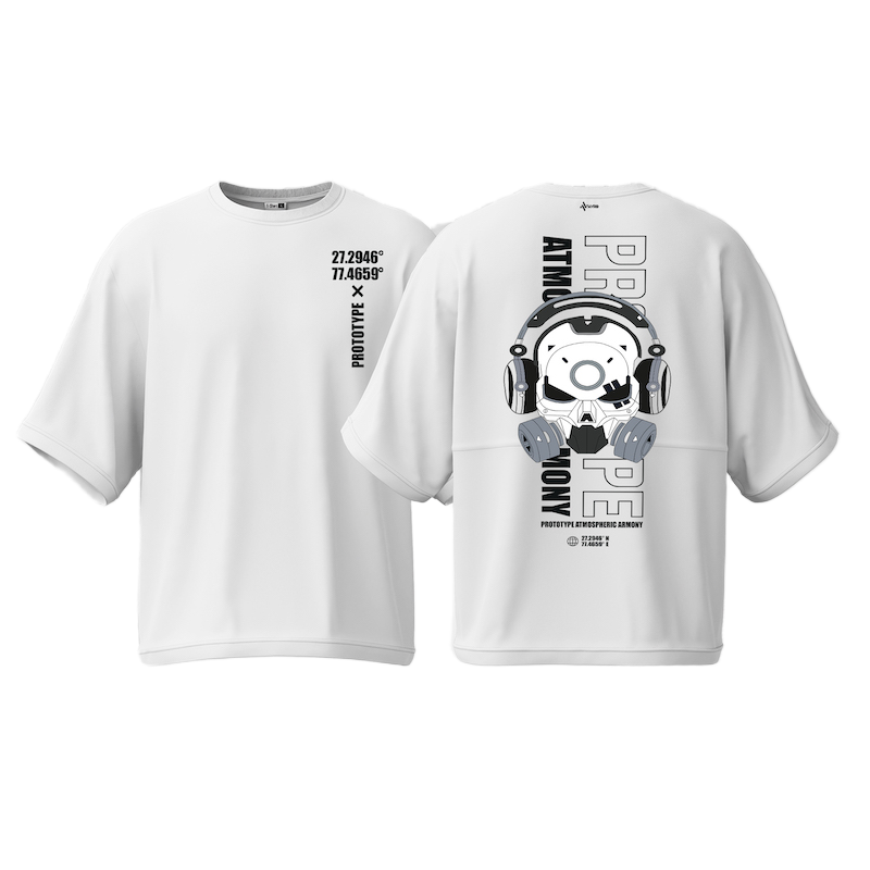 Picture of Avro Premium Men's Semi Drop Shoulder T shirt White Color - Prototype - Cotton Fabric Soft & Comfortable - Tshirt For Men