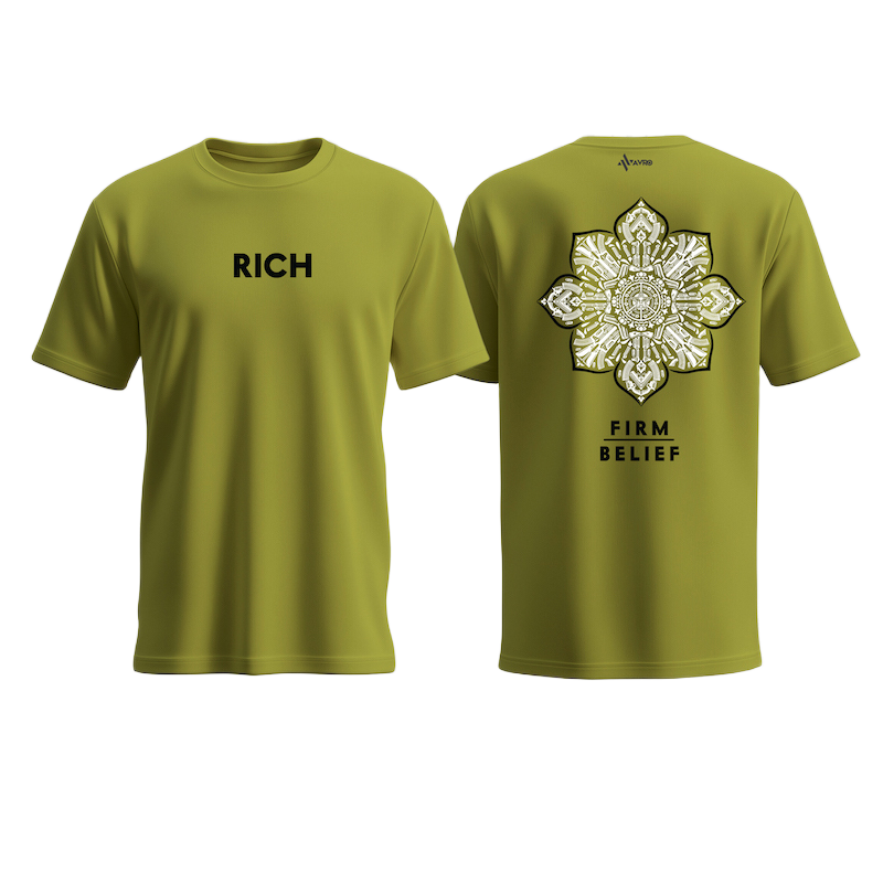 Picture of Avro Premium Men's T shirt Olive Color - RICH - Cotton Fabric Soft & Comfortable - Tshirt For Men