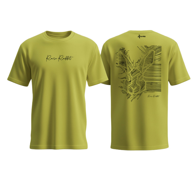 Picture of Avro Premium Men's T shirt Lemon Yellow Color - Rare Rabbit - Cotton Fabric Soft & Comfortable - Tshirt For Men