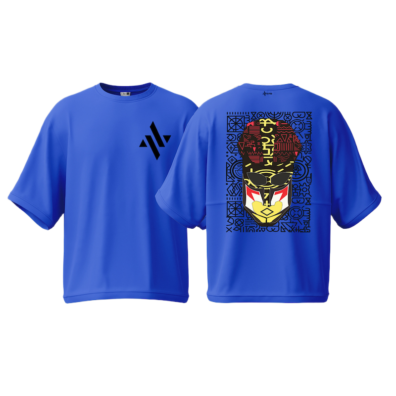 Picture of Avro Premium Men's Semi Drop Shoulder T shirt Royal Blue Color - Stormborn - Cotton Fabric Soft & Comfortable - Tshirt For Men