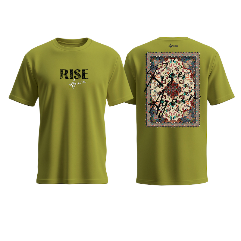 Picture of Avro Premium Men's T shirt Olive Color - Rise Again - Cotton Fabric Soft & Comfortable - Tshirt For Men