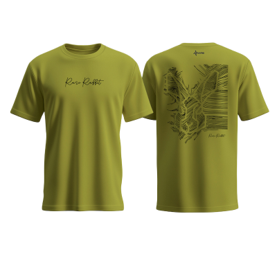 Picture of Avro Premium Men's T shirt Olive Color - Rare Rabbit - Cotton Fabric Soft & Comfortable - Tshirt For Men