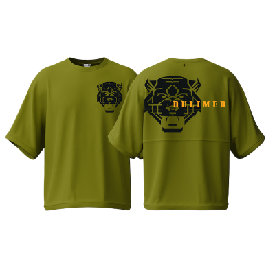 Picture of Avro Premium Men's Semi Drop Shoulder T shirt Olive Color - BULIMER - Cotton Fabric Soft & Comfortable - Tshirt For Men