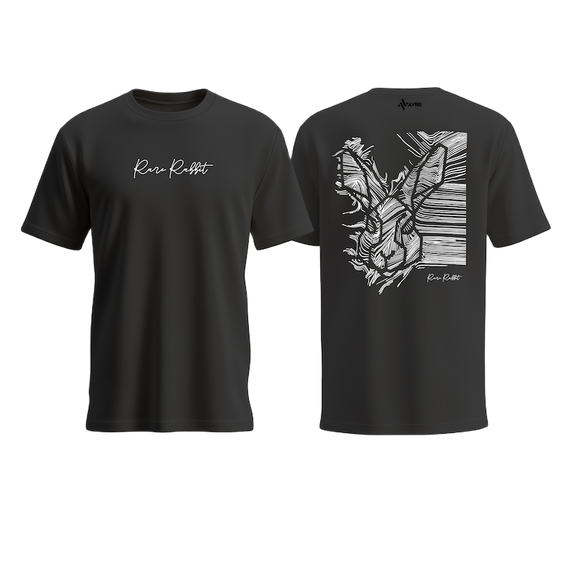 Picture of Avro Premium Men's T shirt Black Color - Rare Rabbit - Cotton Fabric Soft & Comfortable - Tshirt For Men