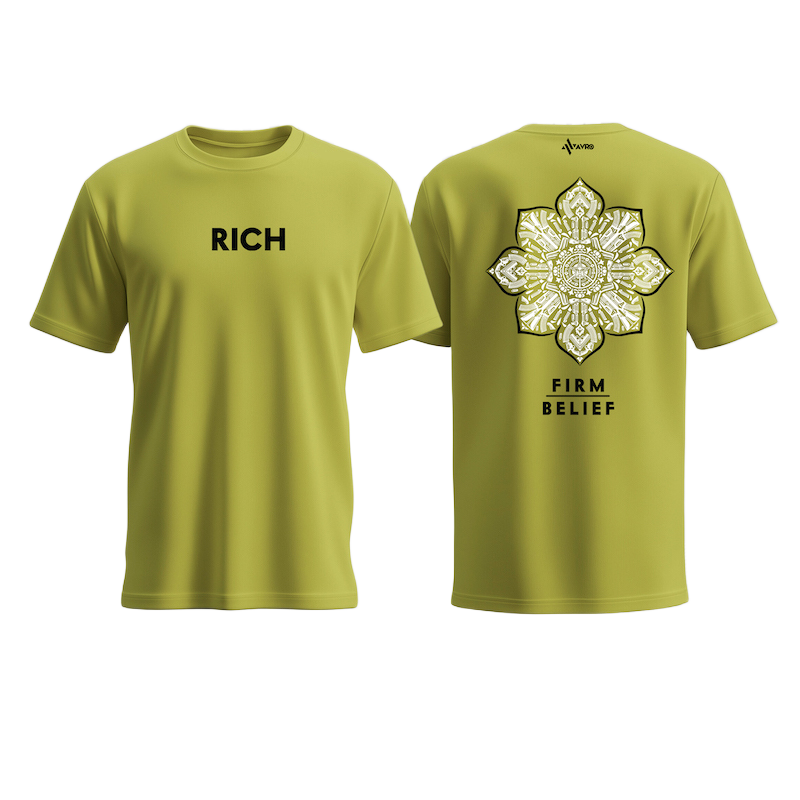 Picture of Avro Premium Men's T shirt Lemon Yellow Color - RICH - Cotton Fabric Soft & Comfortable - Tshirt For Men