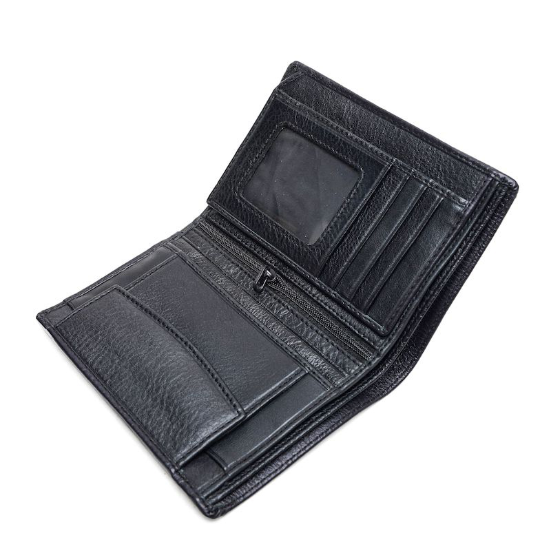 Picture of Avro Premium Men's High Quality Inner Zipper Pocket Black Wallet For Men Elegant And Comfortable Stylish Export Quality Money Bag For Men Short Wallet Fashion Vintage Wallet Casual Male Wallet Multi-Card Slot Wallet For Man