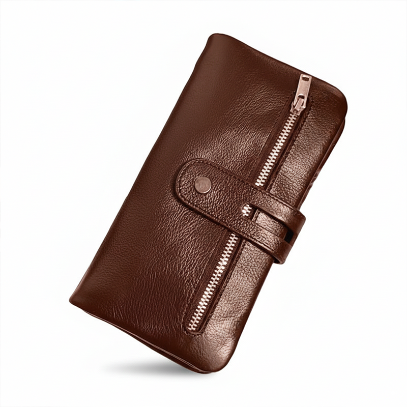 Picture of Avro Premium Long Purses Genuine Soft Cow Leather Money Bag For Men Bifold Long Wallet for Men Money Purses