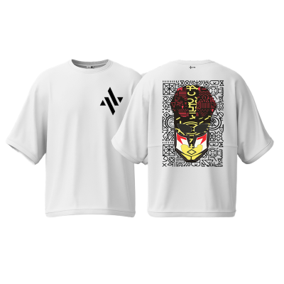 Picture of Avro Premium Men's Semi Drop Shoulder T shirt White Color - Stormborn - Cotton Fabric Soft & Comfortable - Tshirt For Men