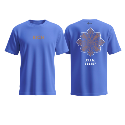 Picture of Avro Premium Men's T shirt Royal Blue Color - RICH - Cotton Fabric Soft & Comfortable - Tshirt For Men