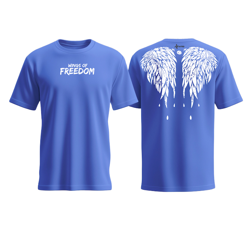 Picture of Avro Premium Men's T shirt Royal Blue Color - WINGS OF FREEDOM - Cotton Fabric Soft & Comfortable - Tshirt For Men
