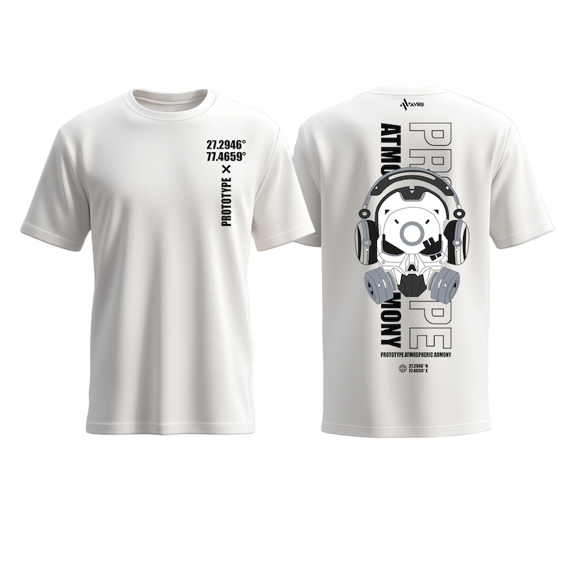 Picture of Avro Premium Men's T shirt White Color - Prototype - Cotton Fabric Soft & Comfortable - Tshirt For Men