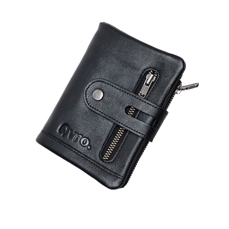 Picture of Avro Premium Bifold Wallet With Inner Zipper Pocket Black Wallet For Men Made By 100% Cow Leather Money Bag For Men