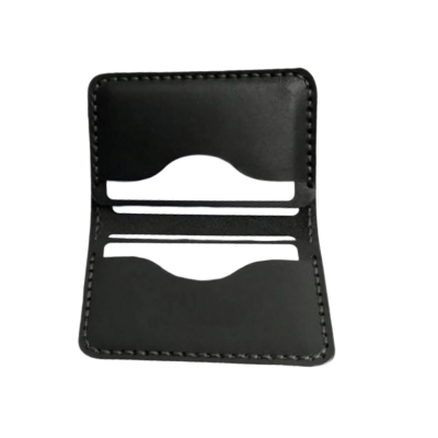 Picture of Avro Card Holder Mini Money Bag for Man Handmade Stitched Cow Leather Wallet For Men Black Colour