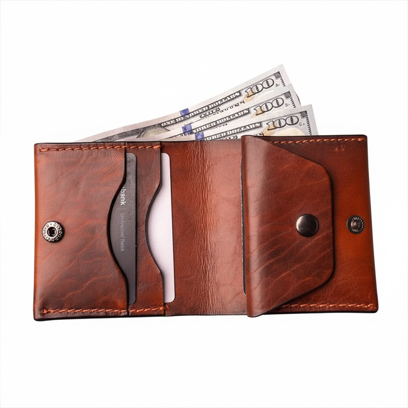 Picture of Avro Premium Men's High Quality 100% Cow Leather Coin Pocket Wallet For Men Elegant And Comfortable Stylish Export Quality Money Bag For Men Short Wallet Fashion Vintage Wallet Casual Male Wallet Multi-Card Slot Wallet For Man