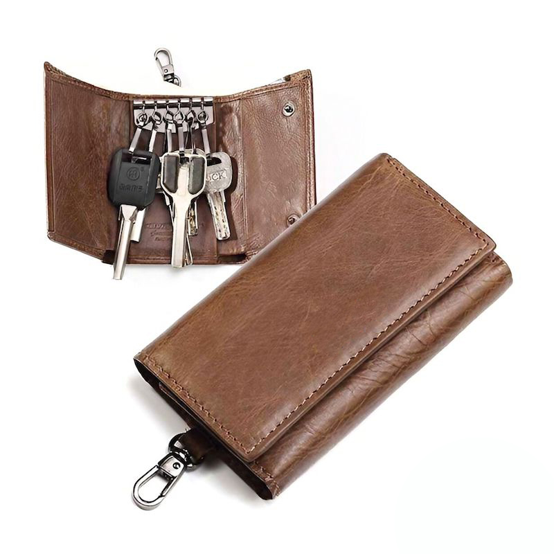 Picture of Avro Key Ring Holder Folding Key Ring For Bikers , Key Ring For Lockers Wallet For Men Cow Leather Money Bag