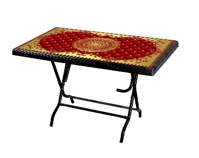 Picture of Deco Table 4 Seat S/L Print Royal Red - Black