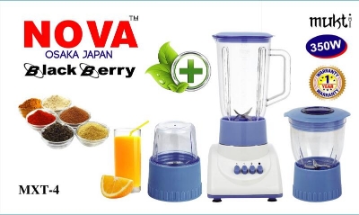 Picture of Nova Black Berry BLENDER and JUICER MXT 4 (3 IN 1) - Blender Machine