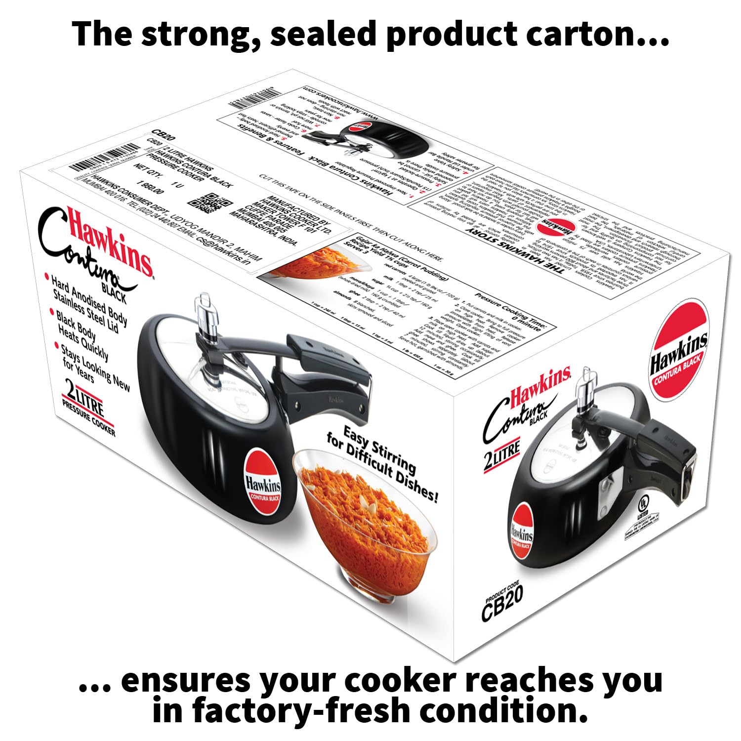 Picture of Hawkins Contura Pressur cooker 2 Litre Black Made In India