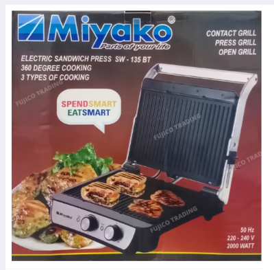 Picture of Miyako Electric Sandwich Press Contact Grill, Grill Sub Sandwich Maker (2000 Watt) SW-135 BT