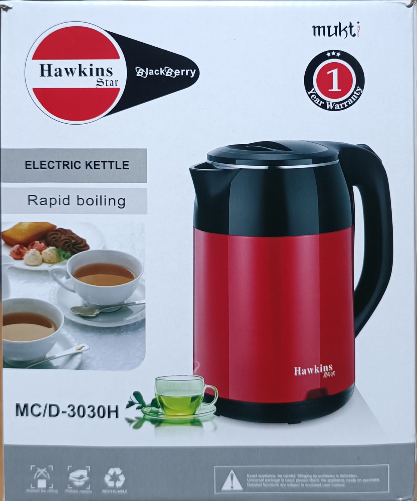 Picture of Prestige Electric Kettle 2L - Stainless Steel Body, 1500W Power - MC/2929P/D-2928 - Voltage: 220V, Frequency: 50Hz