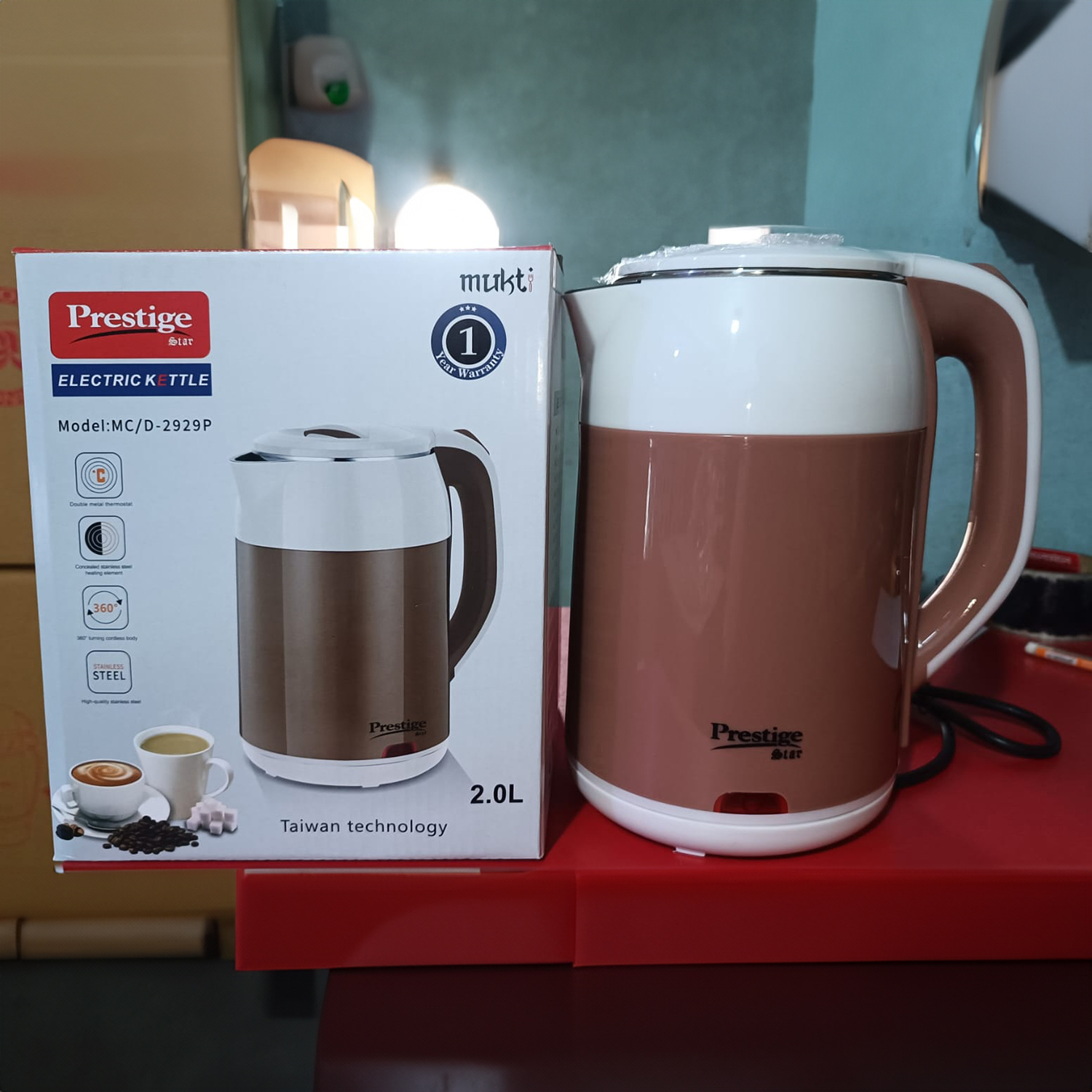 Picture of Prestige Electric Kettle 2L - Convenient and Stylish Electric Kettle for Quick Hot Water