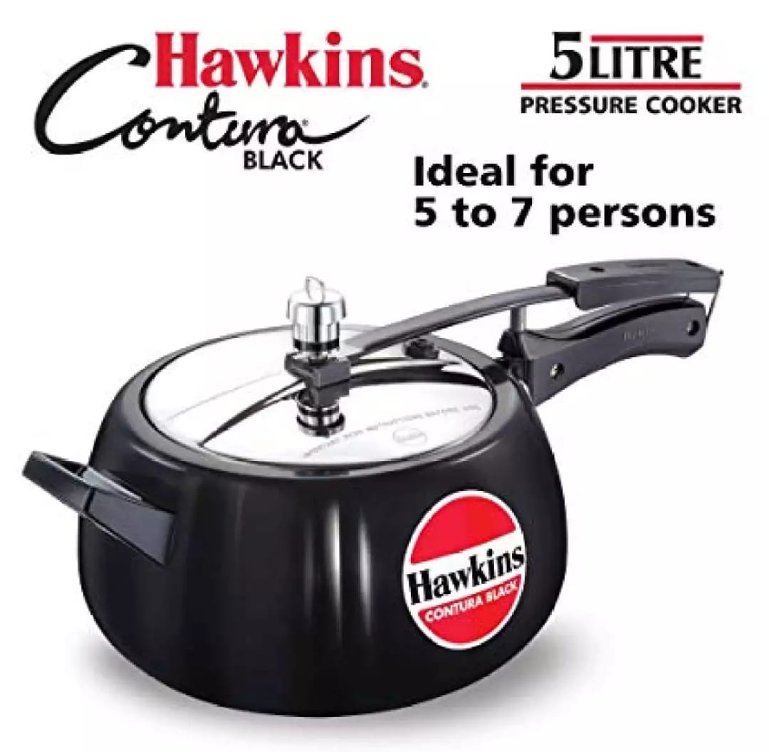 Picture of Hawkins Contura Pressure cooker 5L Black Made in India