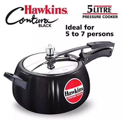 Picture of Hawkins Contura Pressure cooker 5L Black Made in India