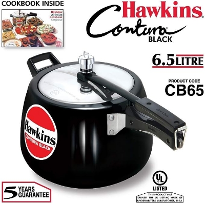 Picture of Hawkins CB65 Hard Anodised Pressure Cooker, 6.5-Liter, Contura Black