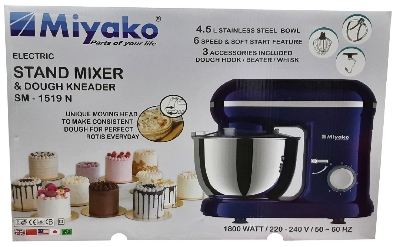 Picture of Electric Stand Mixer & Dough Kneader Miyako SM-1519 N Commercial Beater