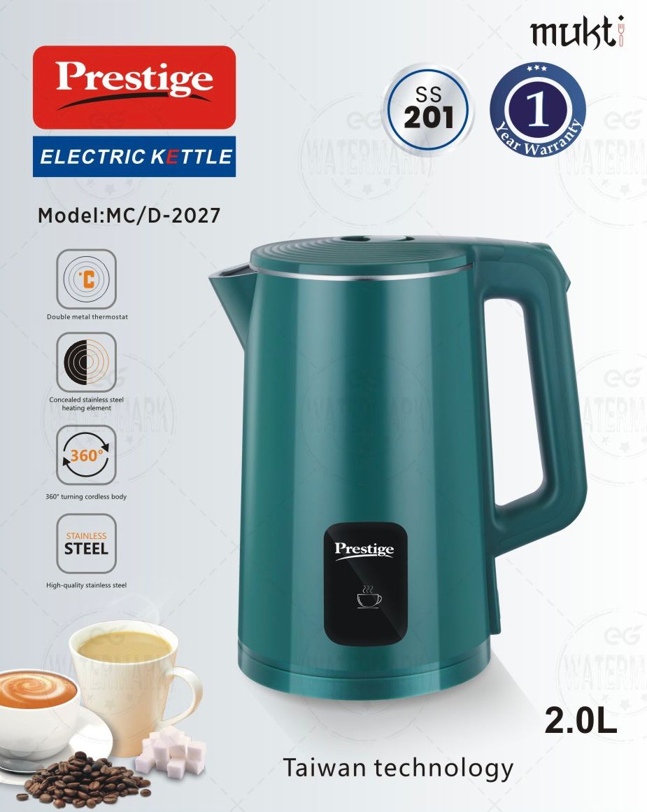 Picture of Prestige Electric Kettle with 2.0L Capacity - Model MC/2026 for Quick and Hassle-Free Boiling - Efficient and Convenient