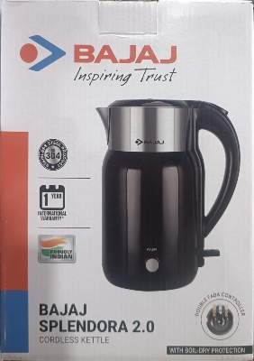 Picture of Bajaj Electric Kettle Splendora Double wall 304 Grade SS 2 Litre 