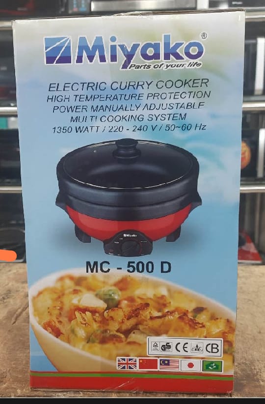 Picture of Miyako Double Pot Multi cooker, Electric Curry Cooker With Double Pot, Removable non-stick pan, Automatic cooking and warming system MC-500D (5.5 LTR)