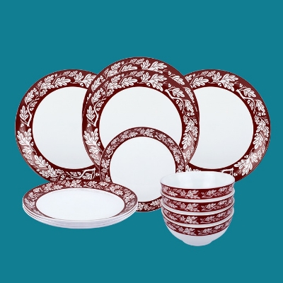 Buy 12 Pcs Round Dinner Set-Crimpson Online at Best Price