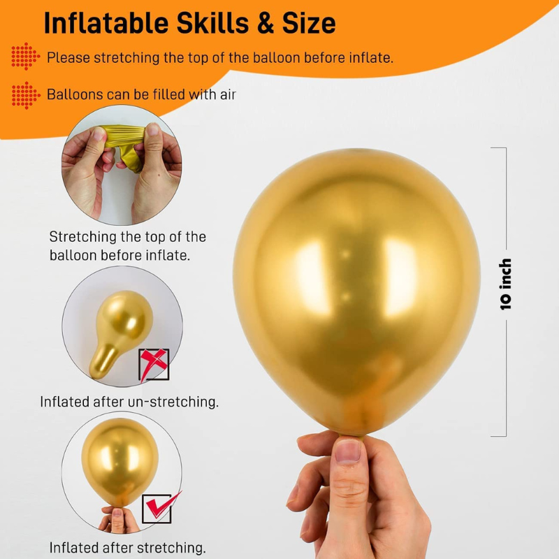 Orange Birthday Decor Combo– Banner, Foil Curtain, Metallic & Confetti Balloons, Pumper, Arch & Tape Kit – Full Set of 96 Pcs