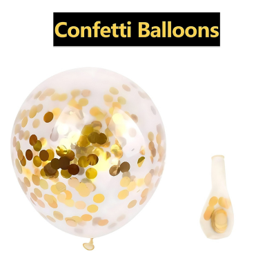 Orange Birthday Decor Combo– Banner, Foil Curtain, Metallic & Confetti Balloons, Pumper, Arch & Tape Kit – Full Set of 96 Pcs