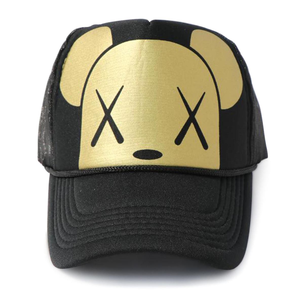 Picture of Golden Teddy Print Curved Baseball Summer Cap For Men