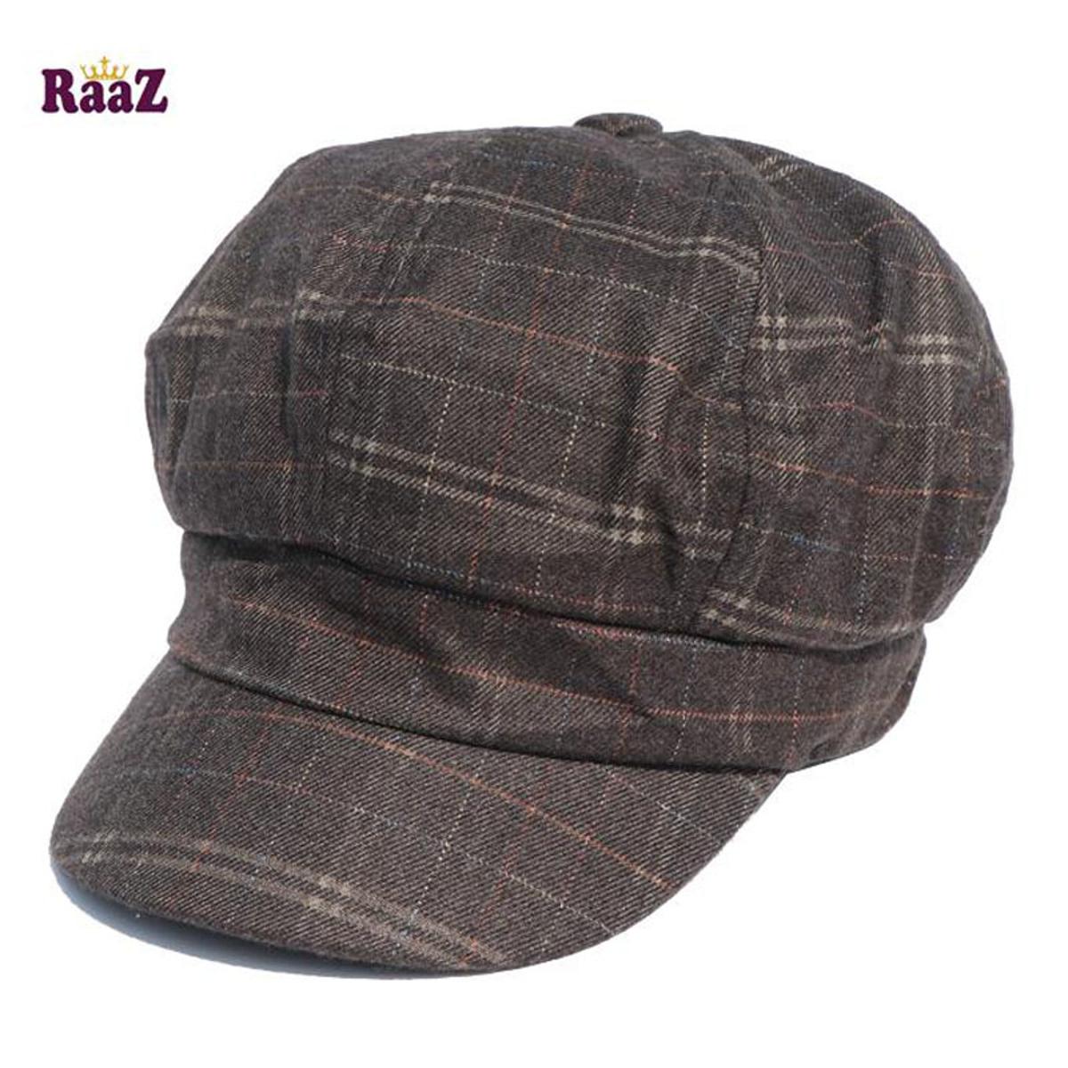 Picture of Coffee Men's Retro Newsboy Flat Octagon Wool Blend Flat Top Winter Cap