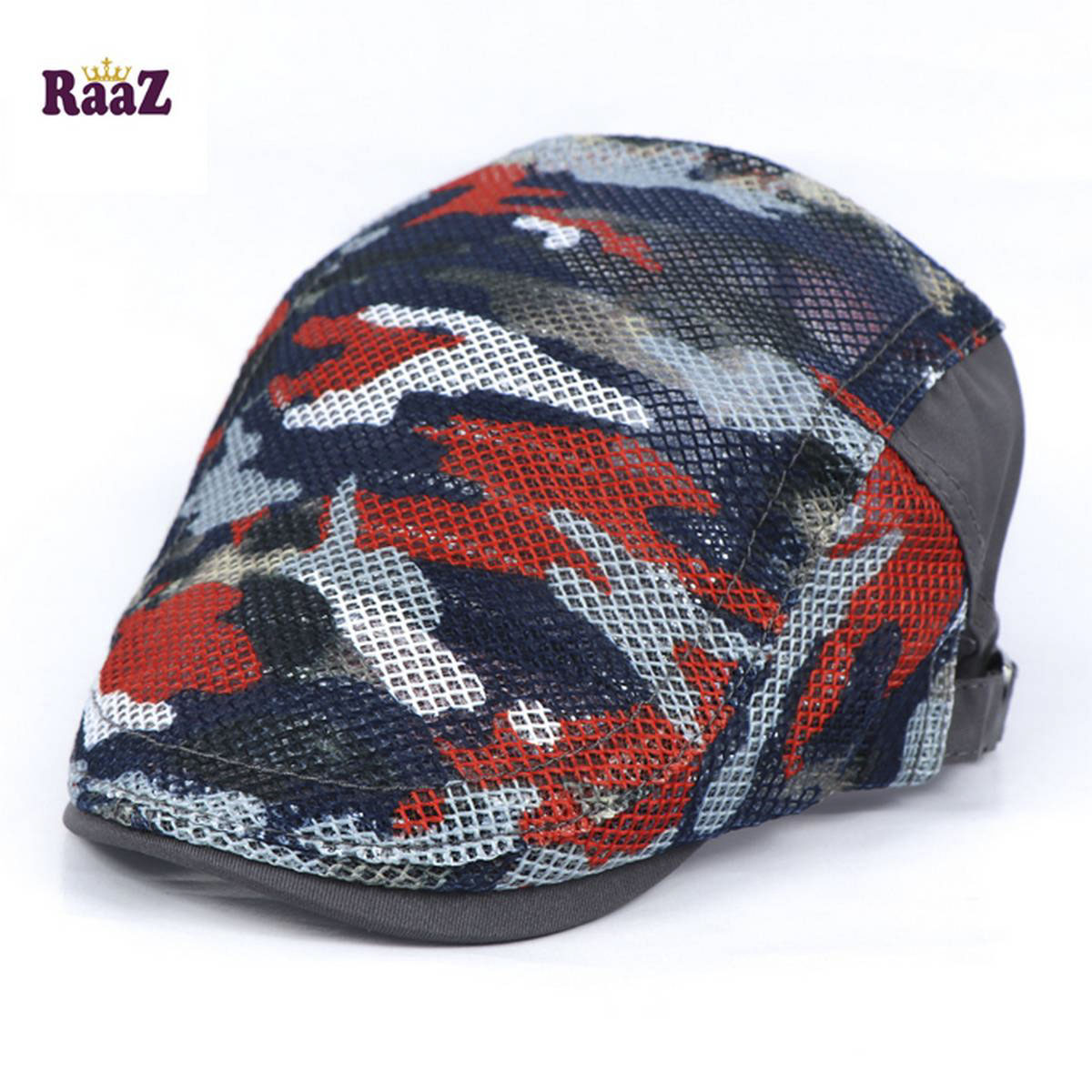 Picture of Orange And Blue Mix China Net Retro Golf Cap For Men