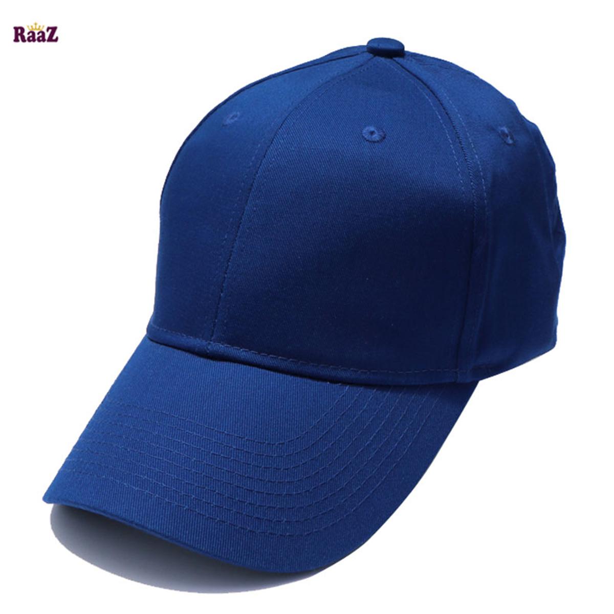 Picture of Deep Blue 100% Cotton Denim Curved Cap For Men