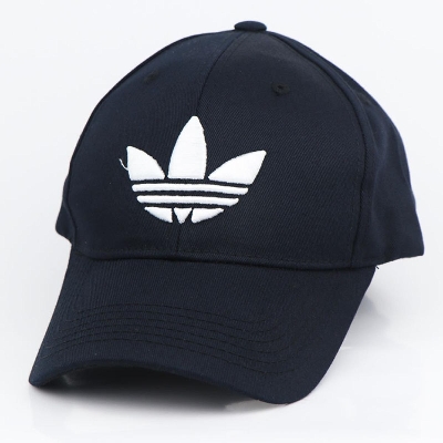 Picture of Black And White Logo Curved Cap For Men