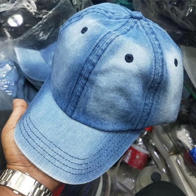 Picture of Washed Pure Denim Cap For Men