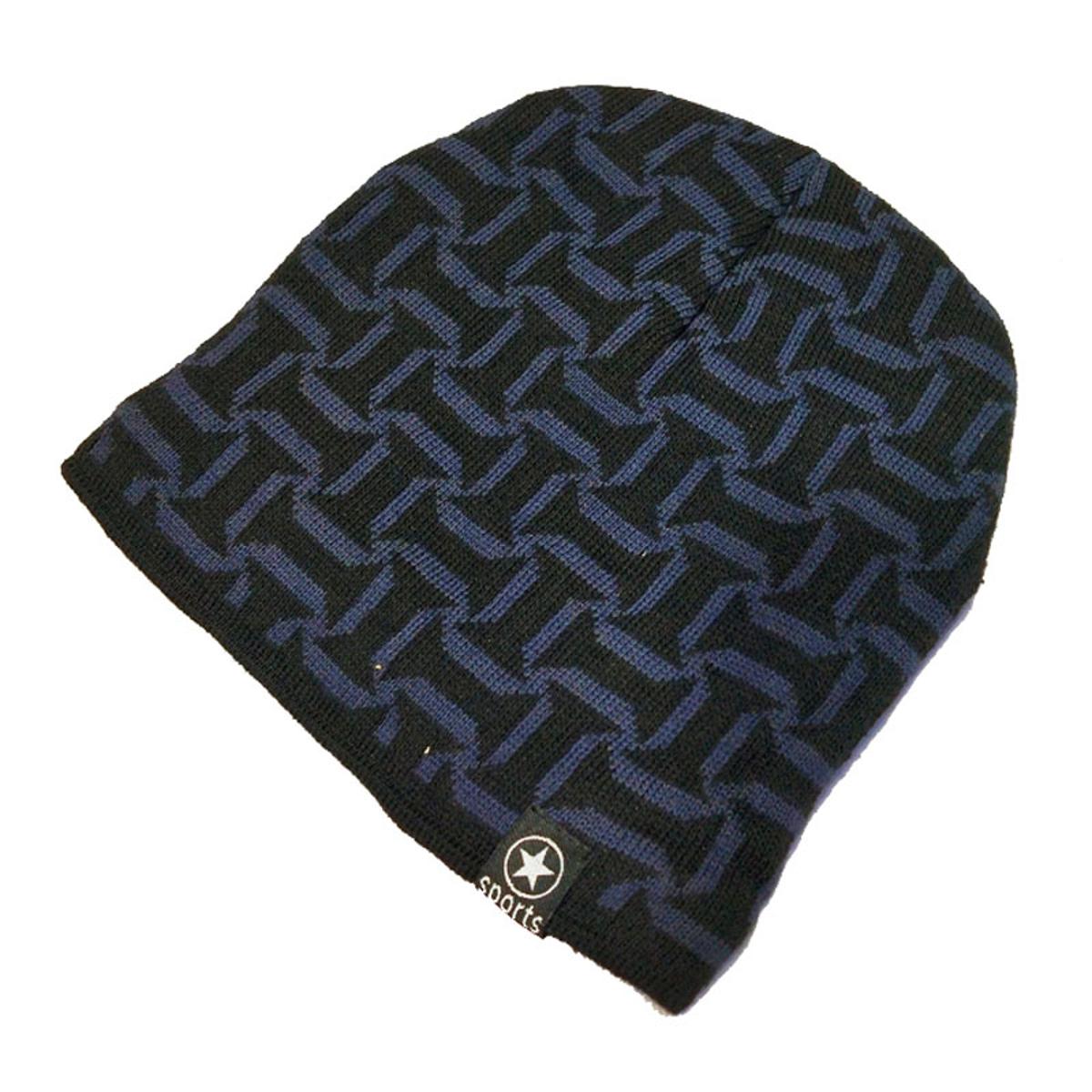 Picture of Black And Blue Sports Stylish Design Winter Hat