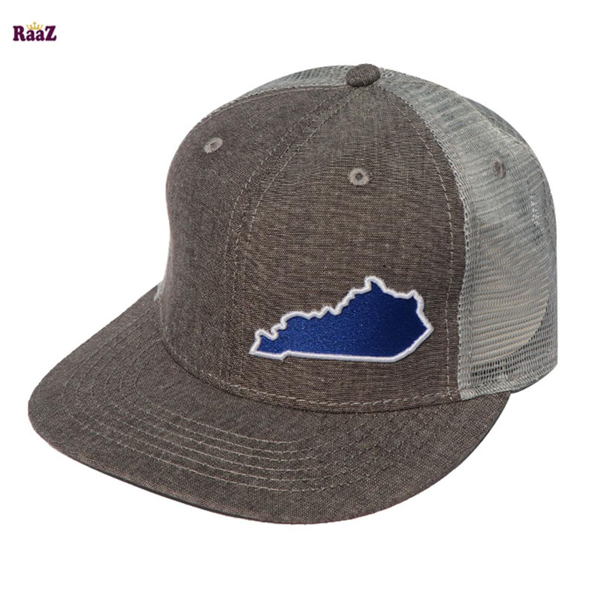 Picture of Blue Country Map Embroidery Mesh Air Curved Cap