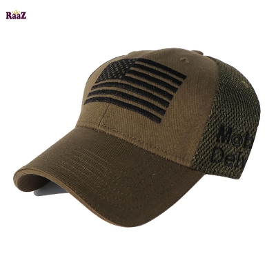 Picture of Deep Green US Flag cotton Curved Cap