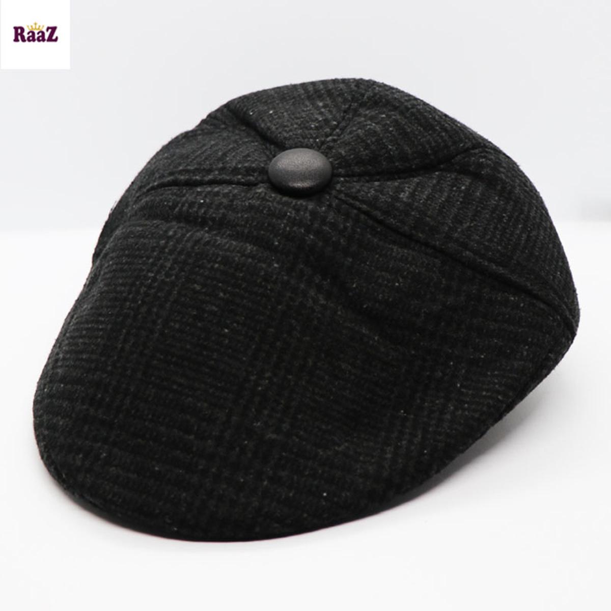 Picture of Black China Wool Golf Cap For Men