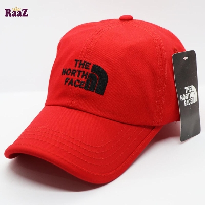 Picture of Red Black Embroidery Logo Cotton Curved Cap