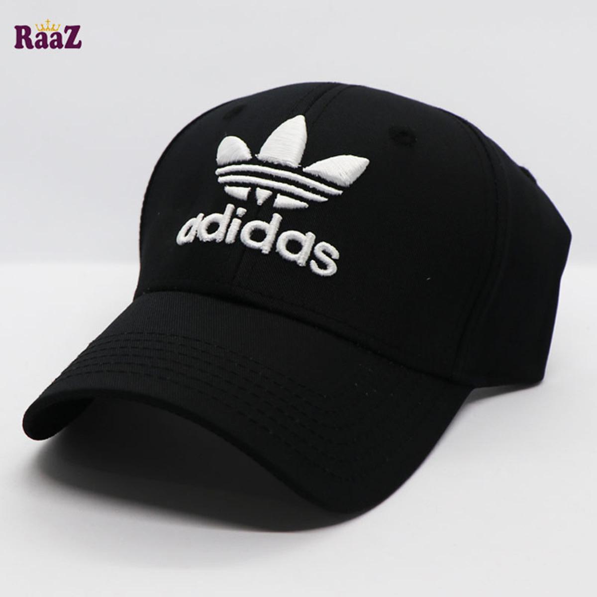 Picture of Black And White Embroidery Logo Cotton Curved Cap