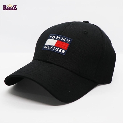 Picture of Black And White Embroidery Logo Cotton Curved Cap
